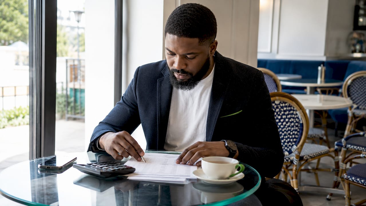 Hands managing purchase order financing transaction