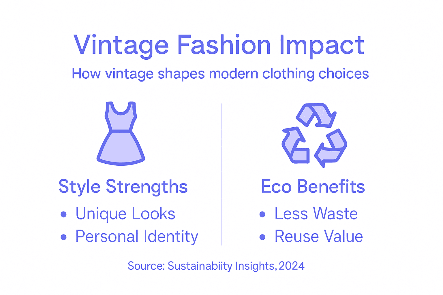 Infographic on vintage fashion benefits