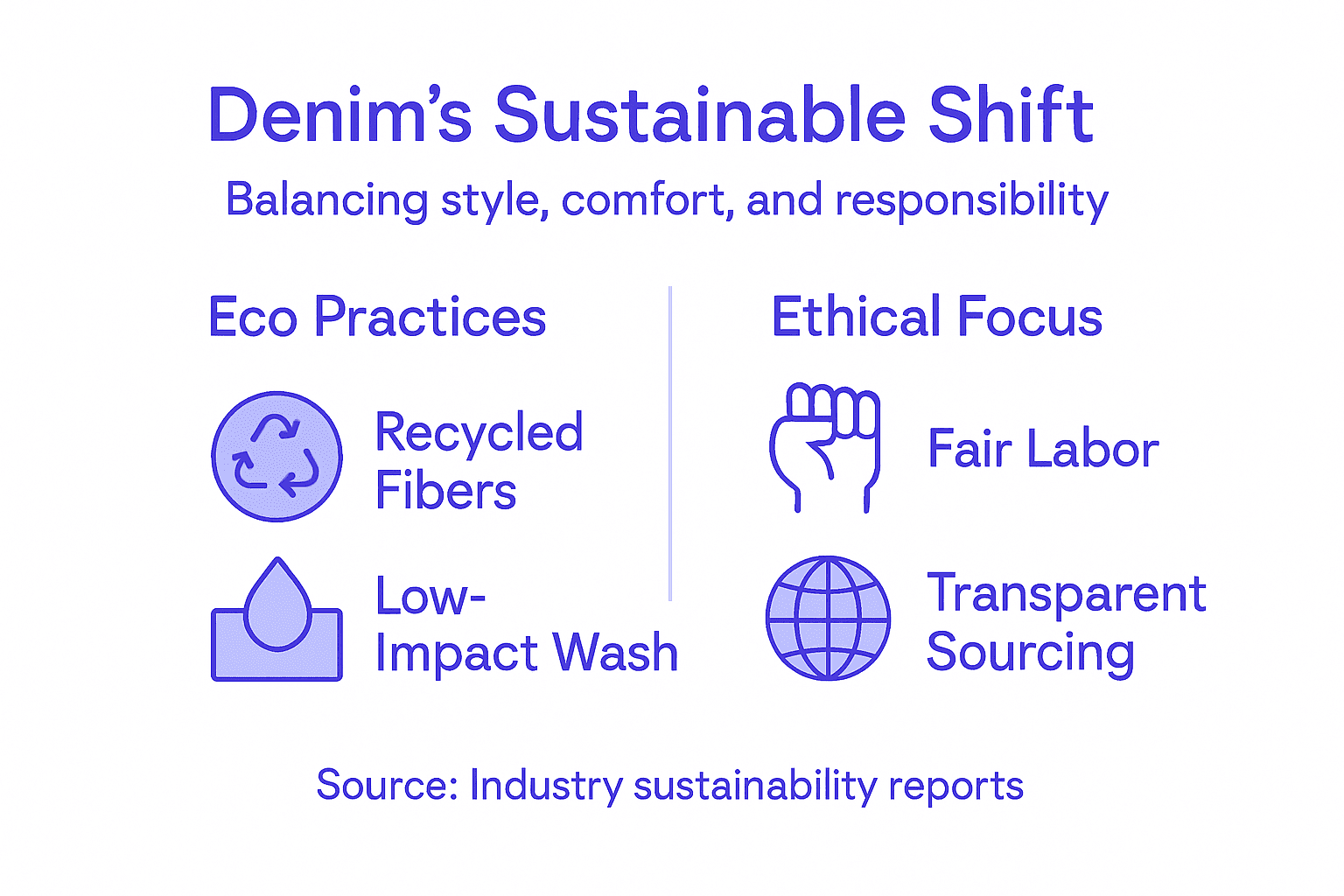 Infographic on denim sustainability and ethics