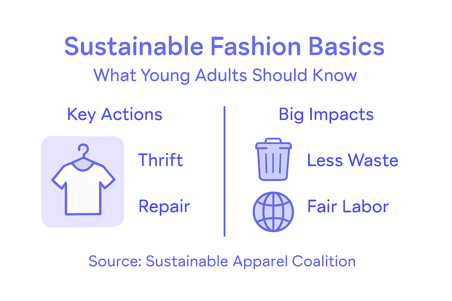 Infographic: sustainable fashion basics for young adults