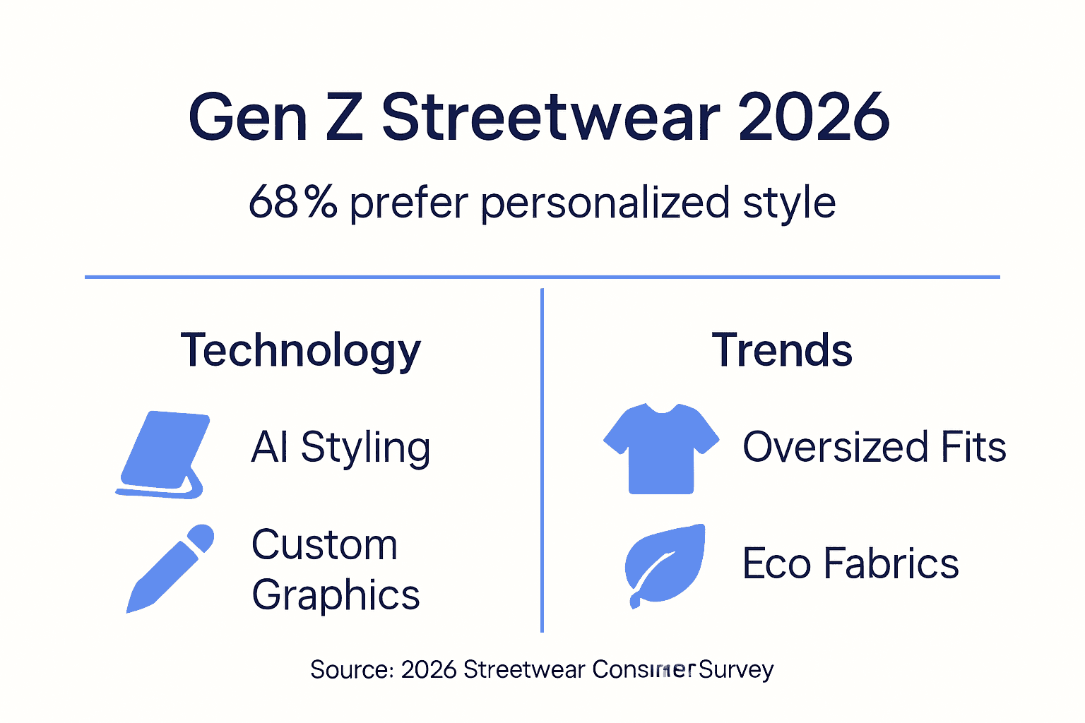 Infographic Gen Z streetwear personalization stats