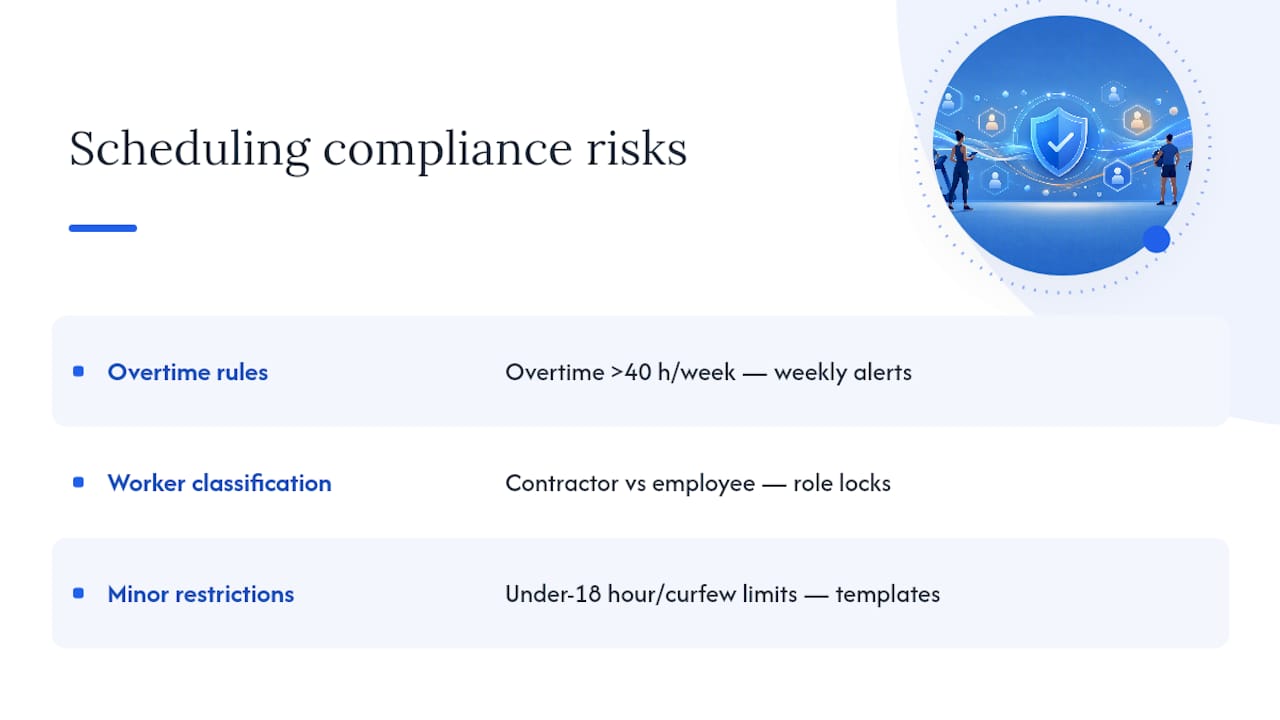 Do Gyms Need Special Labor Law Compliance for Scheduling? — overview diagram