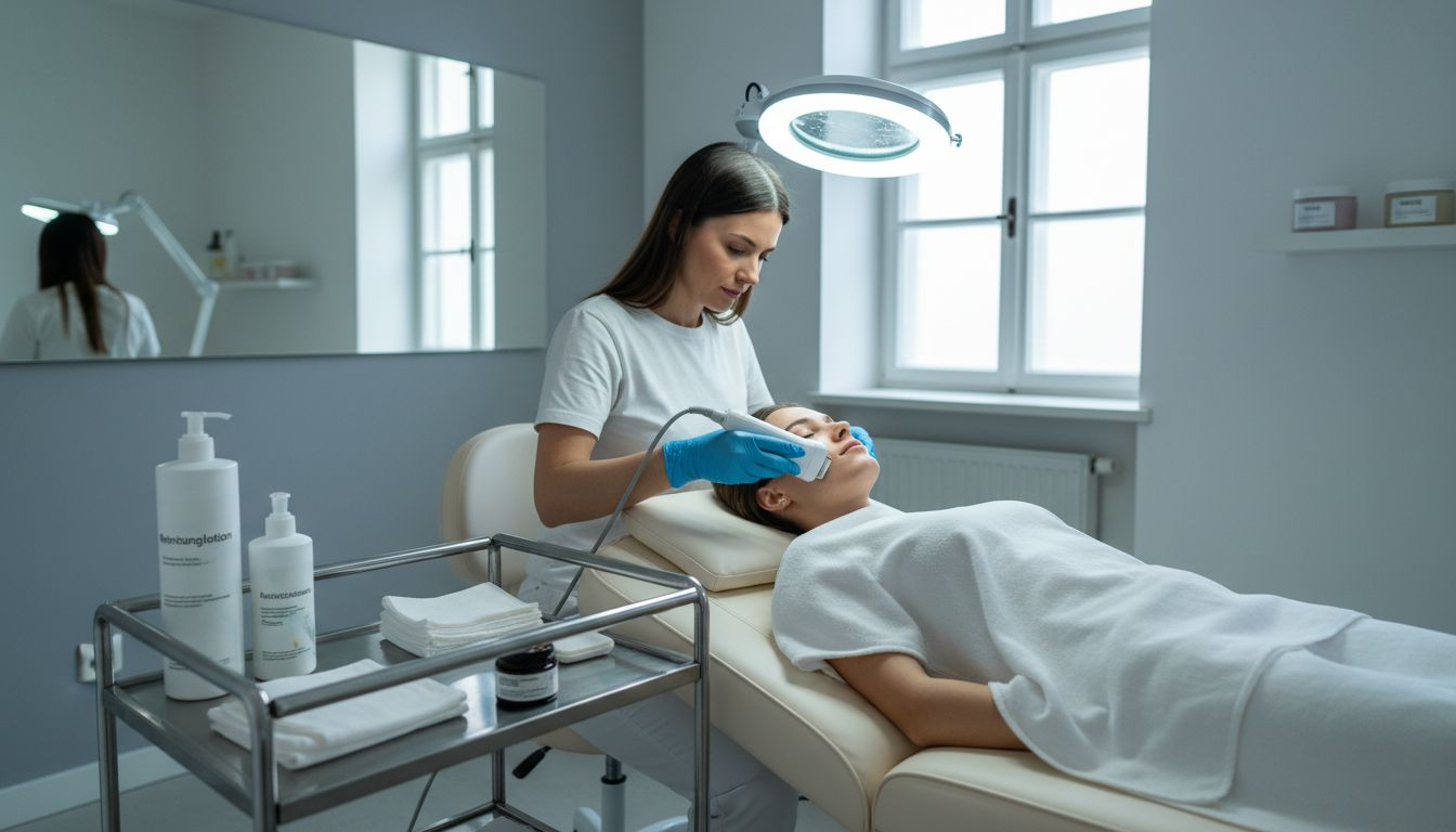 Professionelle Kosmetikbehandlung mit modernster Gerätetechnologie direkt im Studio