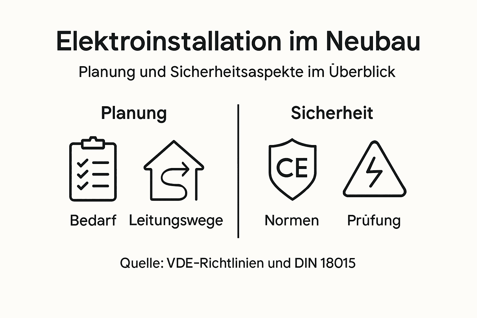 Übersicht: Wichtige Punkte zur Elektroinstallation im Neubau