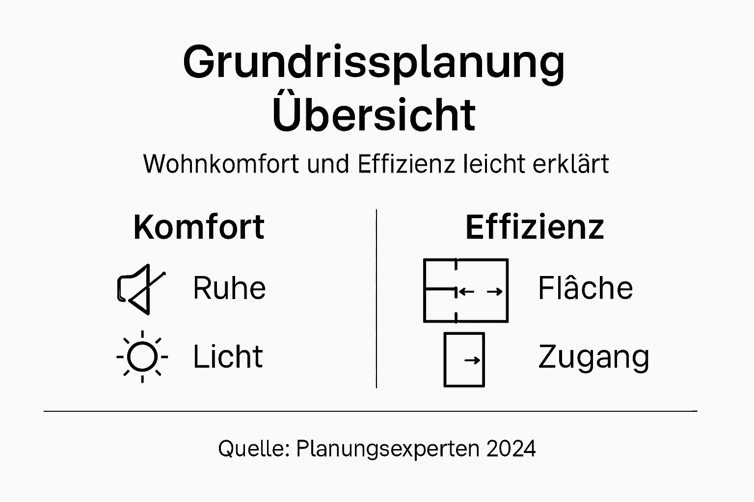Die Infografik veranschaulicht anschaulich, wie Komfort und Effizienz miteinander verbunden sind.