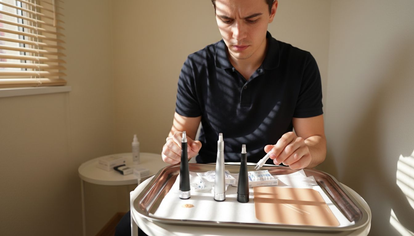 Microneedling Schritt-für-Schritt: Anleitung für Profis 2 Die Kosmetikerin entscheidet individuell, welches Microneedling-Gerät und welche Nadeltiefe am besten zum Hauttyp der Kundin passt.