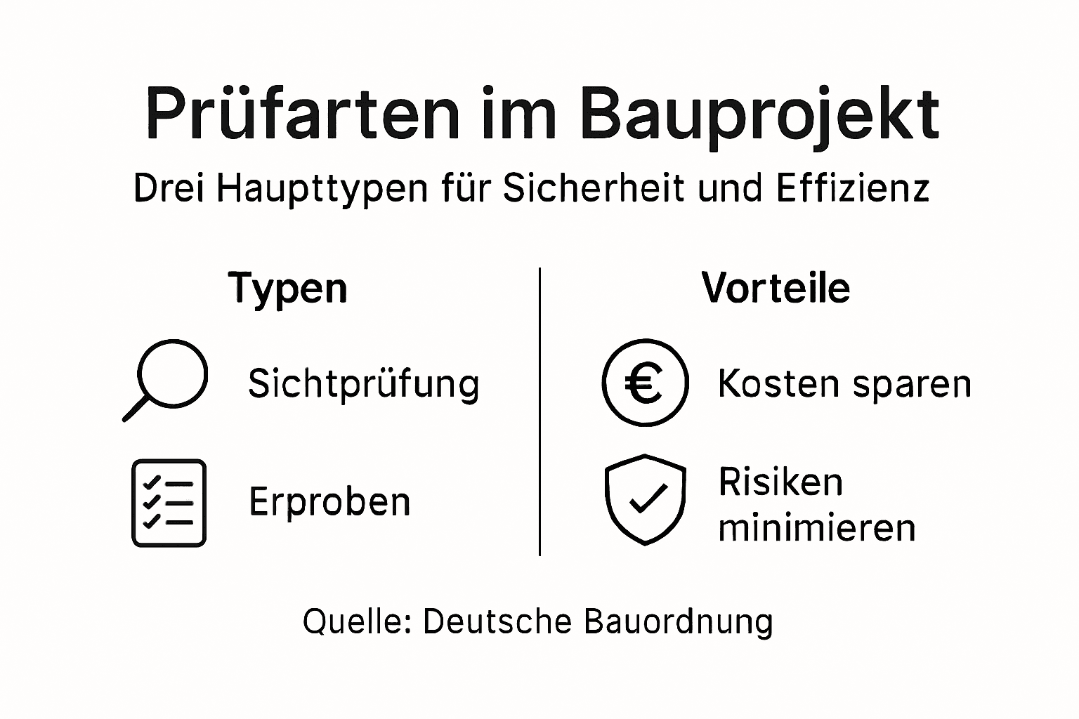 Übersicht der verschiedenen Prüfverfahren im Bauwesen