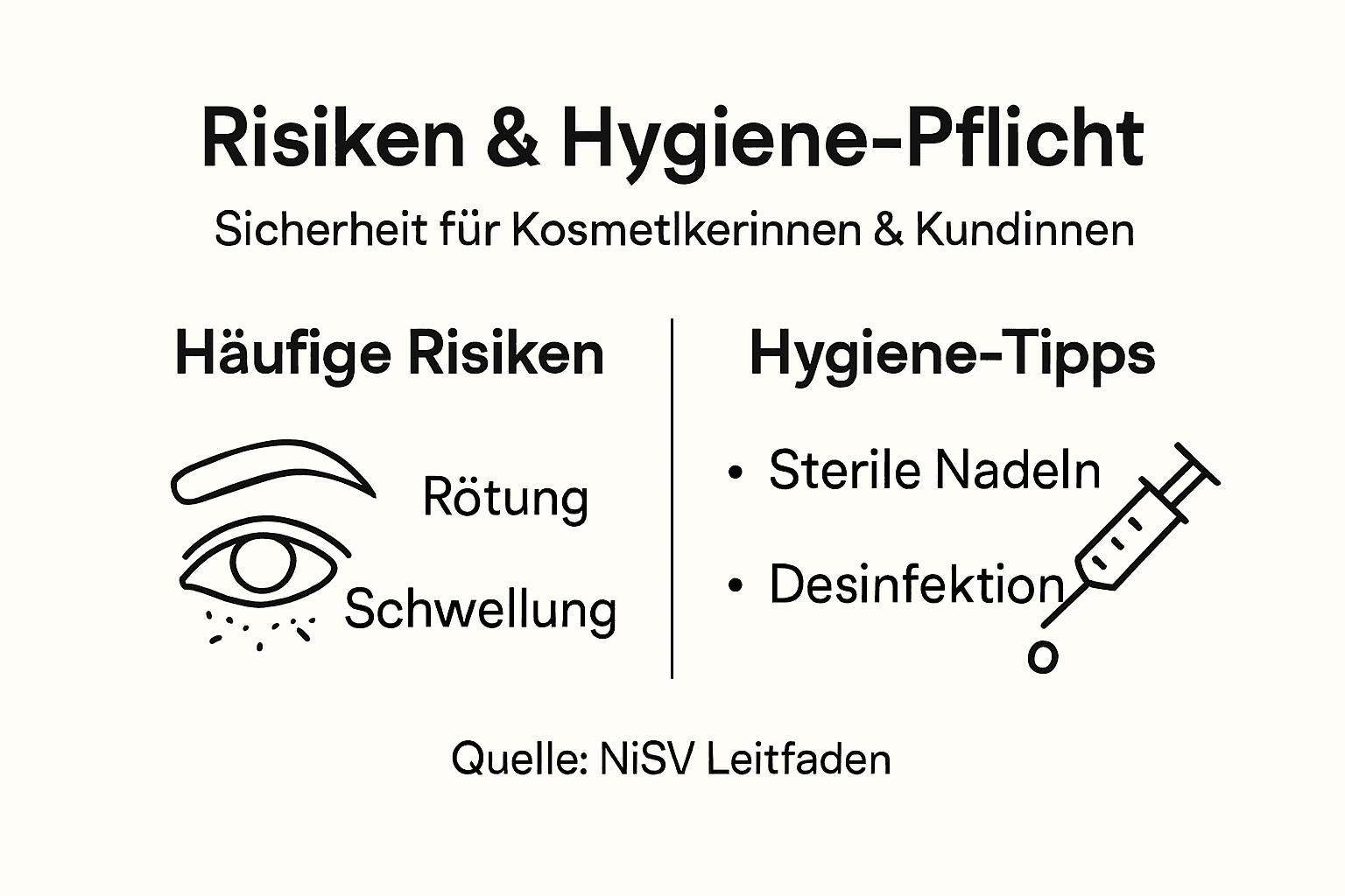 Übersicht: Worauf Sie bei Permanent Make-up in puncto Hygiene und mögliche Risiken achten sollten