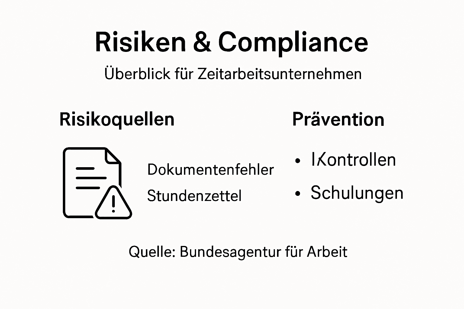 Übersicht zu Risiken und Maßnahmen zur Einhaltung von Compliance-Vorgaben