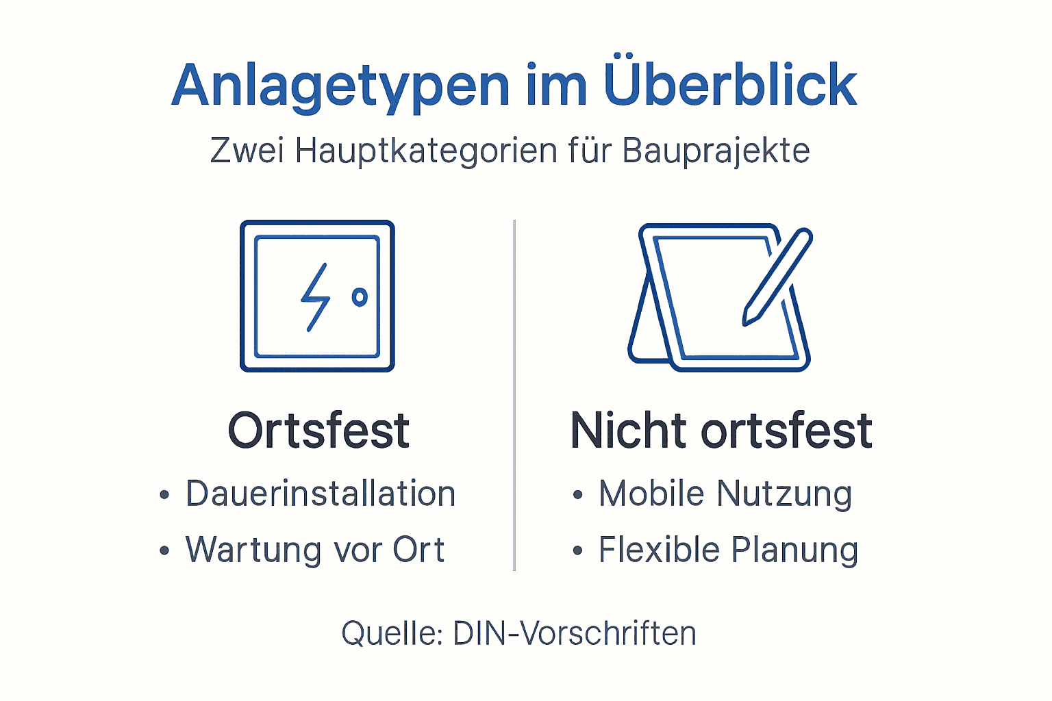 Übersicht der wichtigsten Anlageformen und deren zentrale Merkmale – anschaulich und kompakt dargestellt.