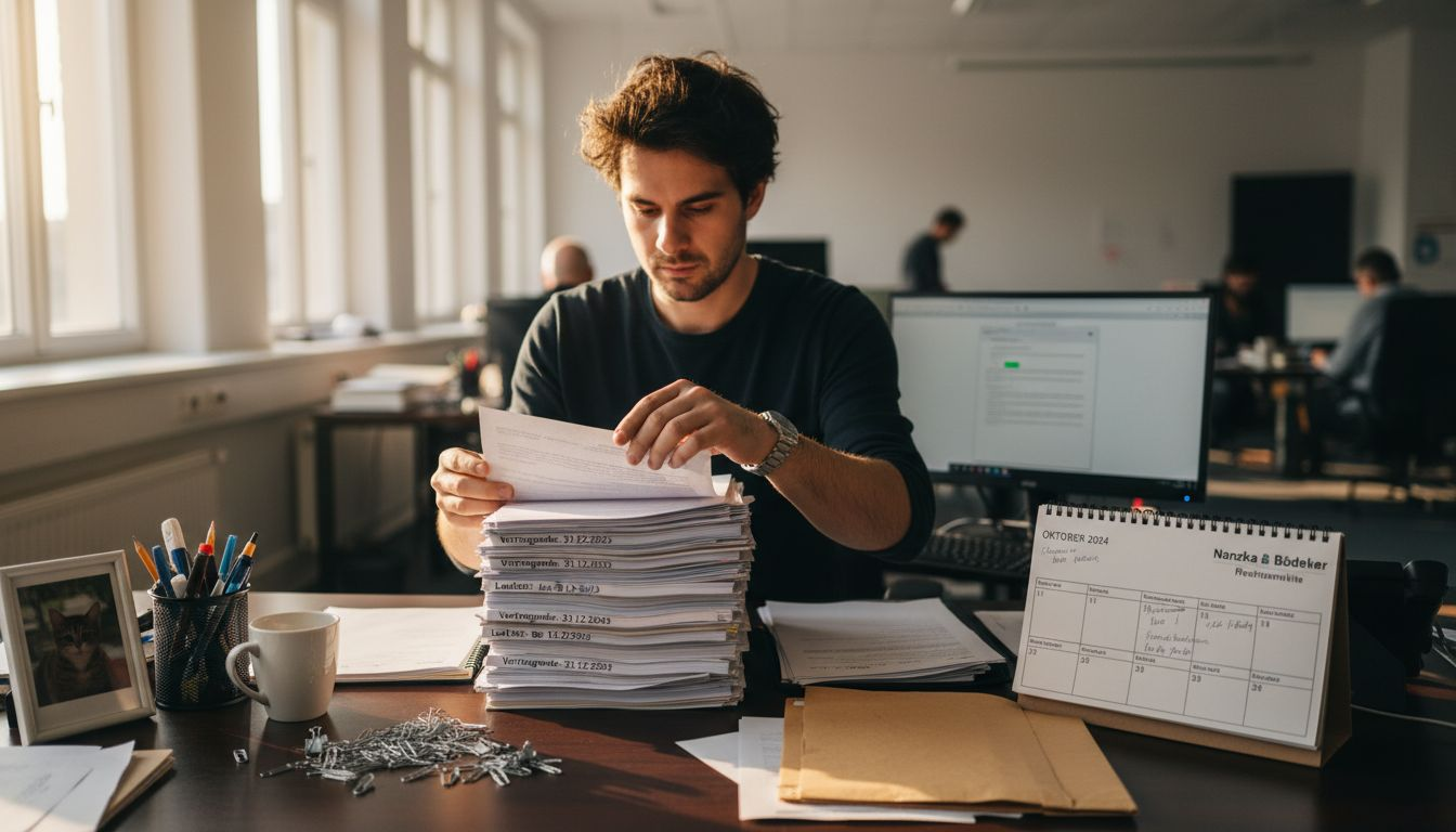 Assistent überprüft Vertragslaufzeiten