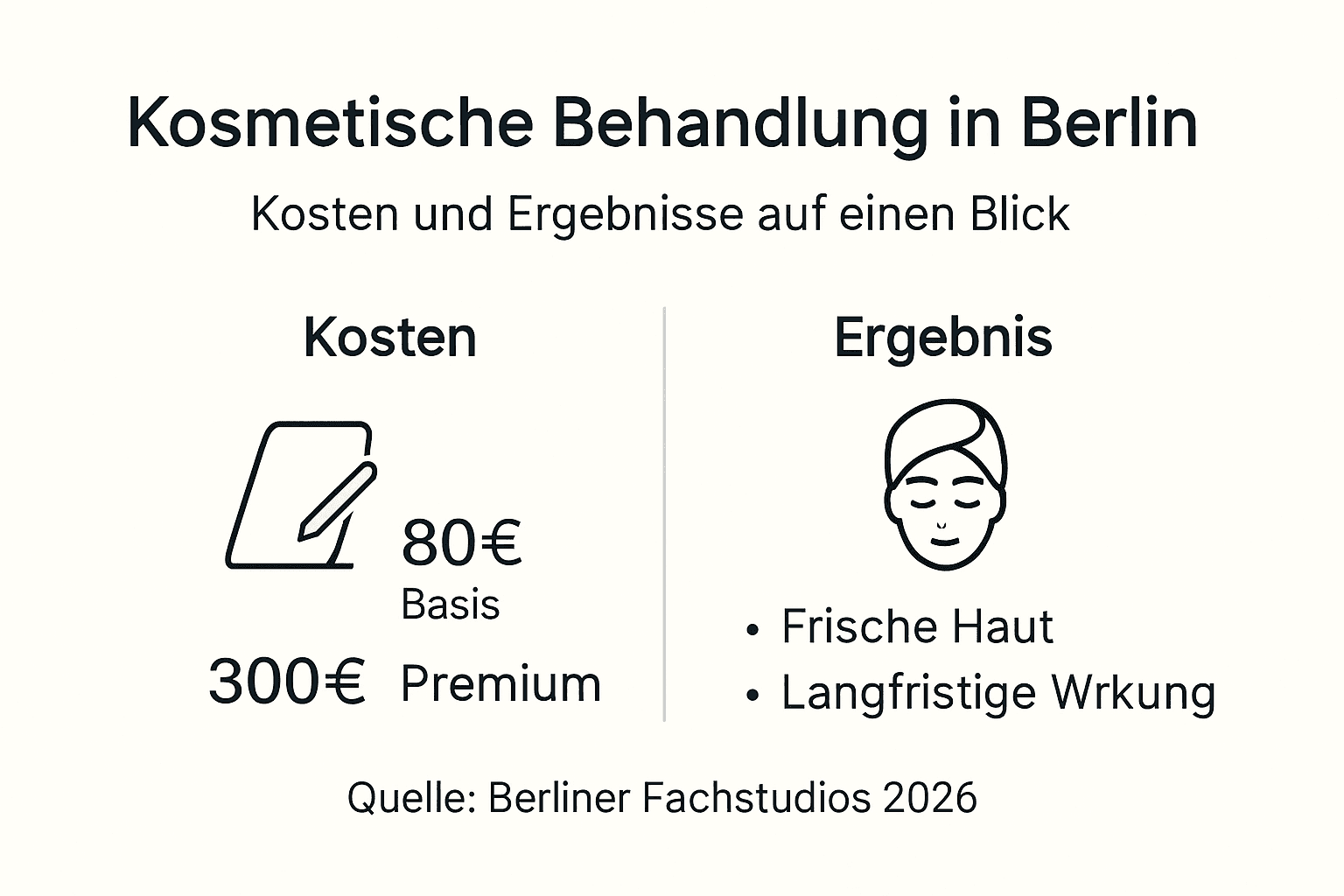 Übersicht zu Preisen und Ergebnissen ästhetischer Behandlungen