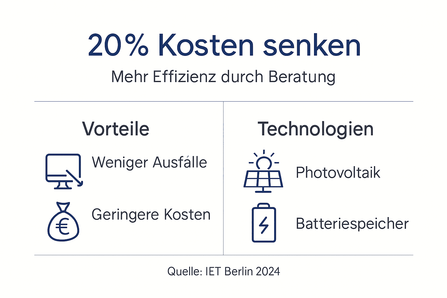Die Infografik veranschaulicht auf einen Blick, welche Vorteile Beratung bietet und welche modernen Technologien dabei zum Einsatz kommen.