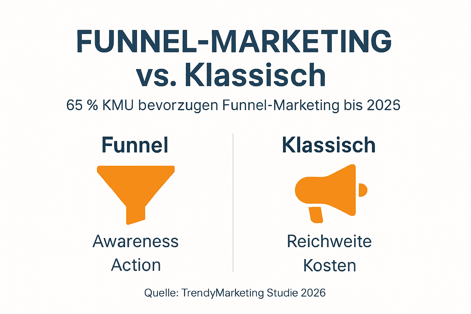 Die Infografik veranschaulicht sowohl den typischen Funnel als auch bewährte Methoden.