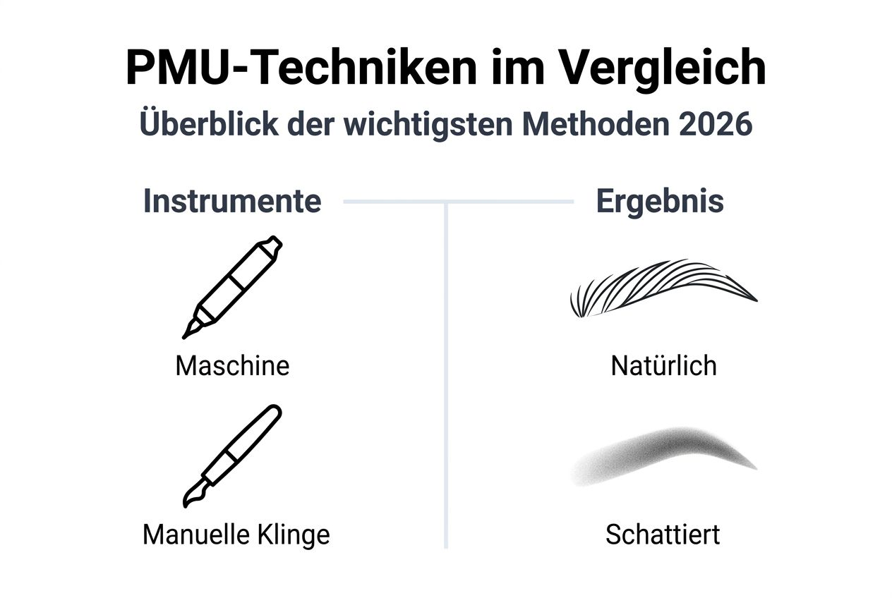 Übersicht der verschiedenen PMU-Methoden und deren Ergebnisse – anschaulich dargestellt in einer Infografik