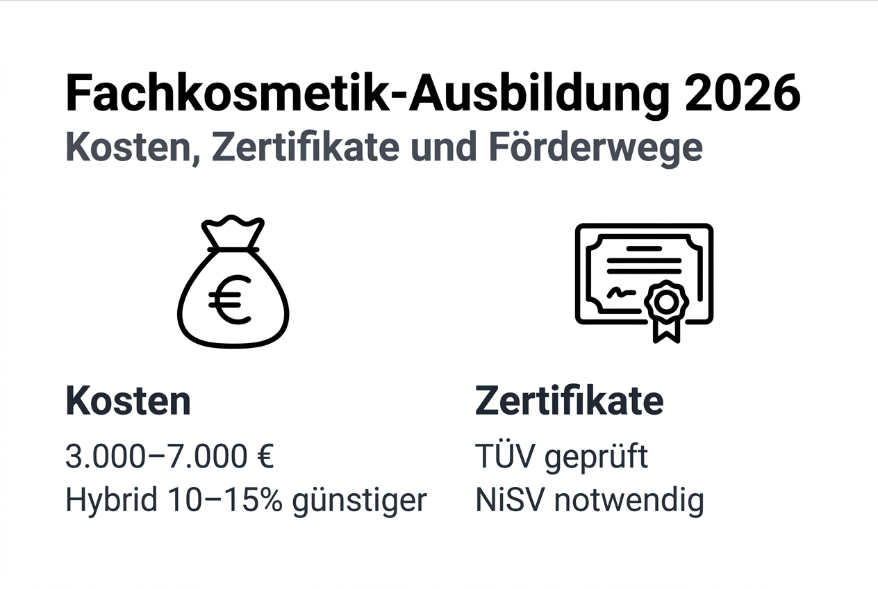 Übersicht: Kosten und anerkannte Abschlüsse in der Fachkosmetikerin-Ausbildung auf einen Blick