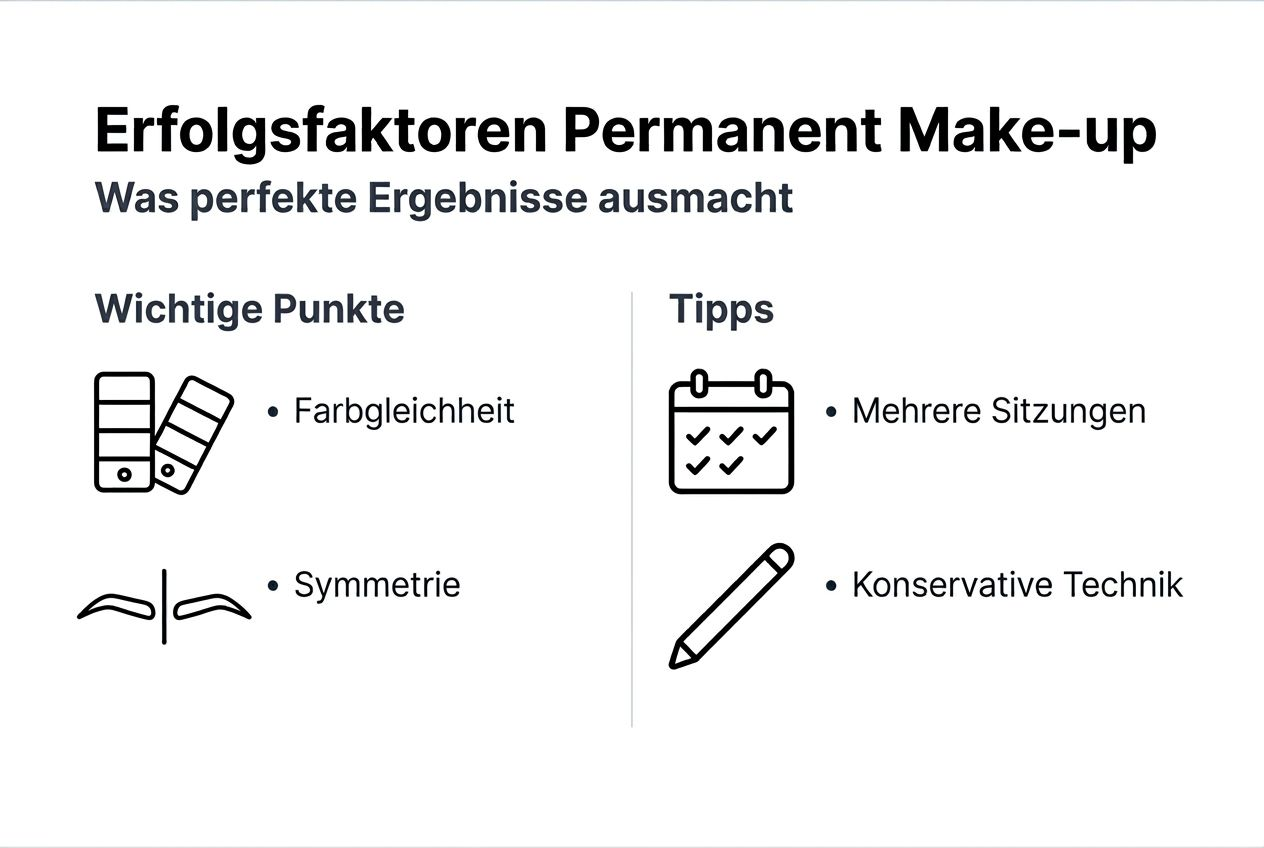 Infografik: Worauf es beim Permanent Make-up wirklich ankommt – die wichtigsten Erfolgsfaktoren auf einen Blick