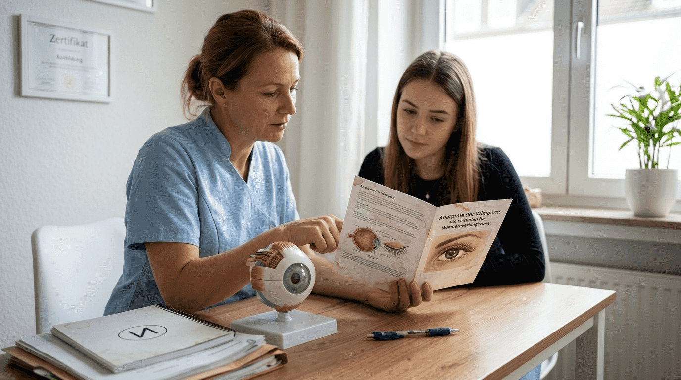 Wimpernstyling erklärt: professionelle Techniken 2026 2 Eine Expertin für Kosmetik gibt spannende Einblicke in den Aufbau und die Funktion unserer Wimpern.