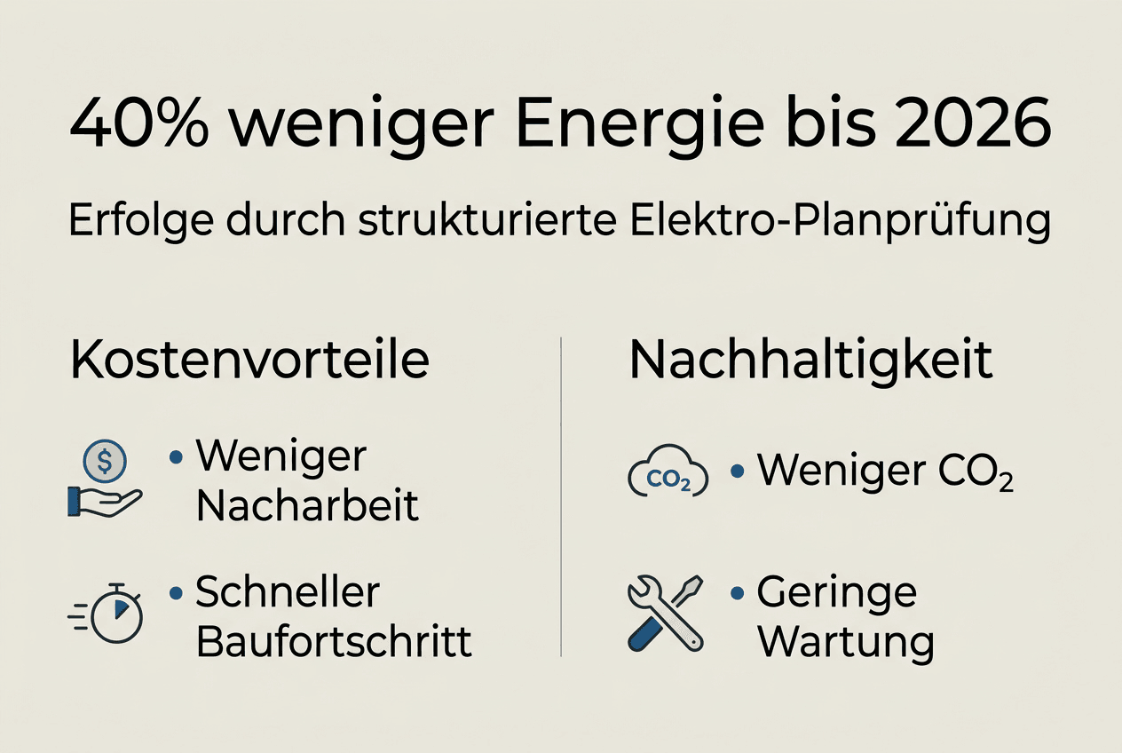 Grafik: So hilft eine sorgfältige Planungsprüfung beim Energiesparen