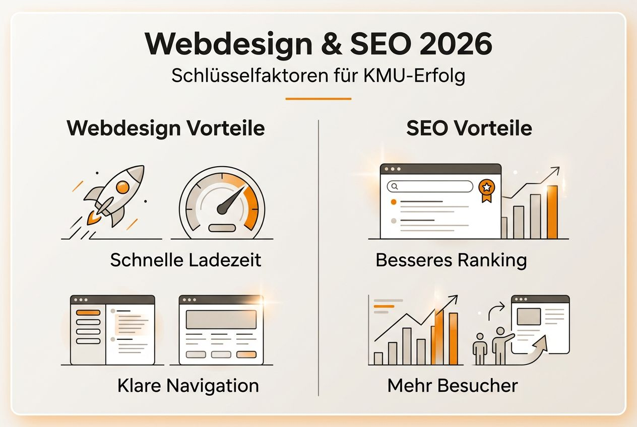 Infografik: Erfolgreiches Webdesign und Suchmaschinenoptimierung für kleine und mittlere Unternehmen