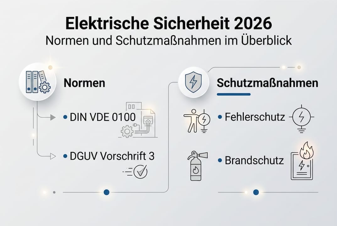 Übersicht: Wichtige Vorschriften und Schutzmaßnahmen für die elektrische Sicherheit