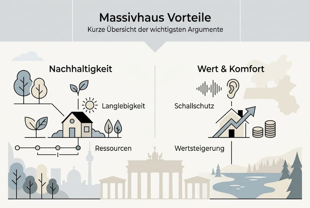Vorteile eines Massivhauses auf einen Blick – Ihre Infografik