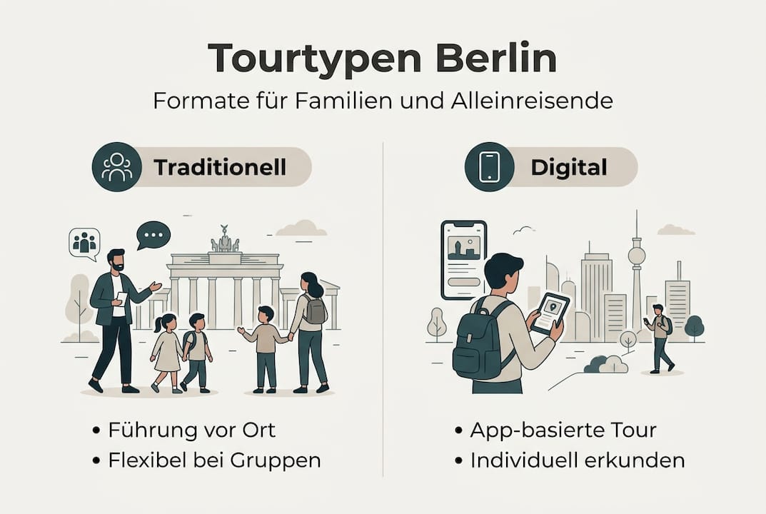 Übersicht der beliebtesten Tourarten in Berlin – kompakt als Infografik dargestellt