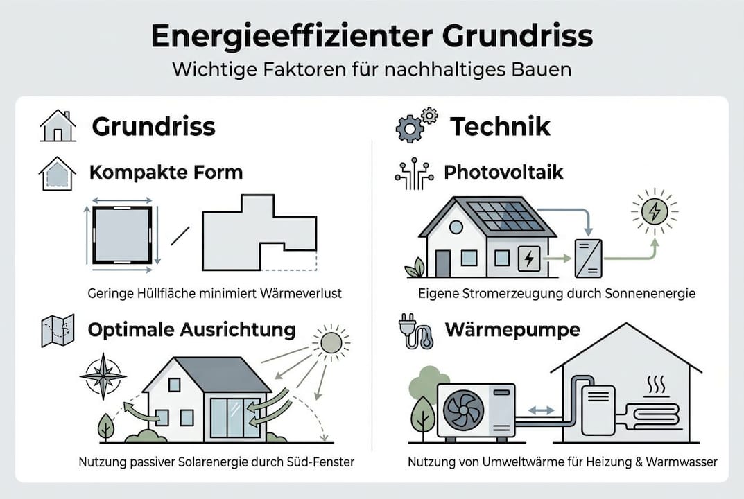 Übersicht: So gestaltet man einen energieeffizienten Grundriss