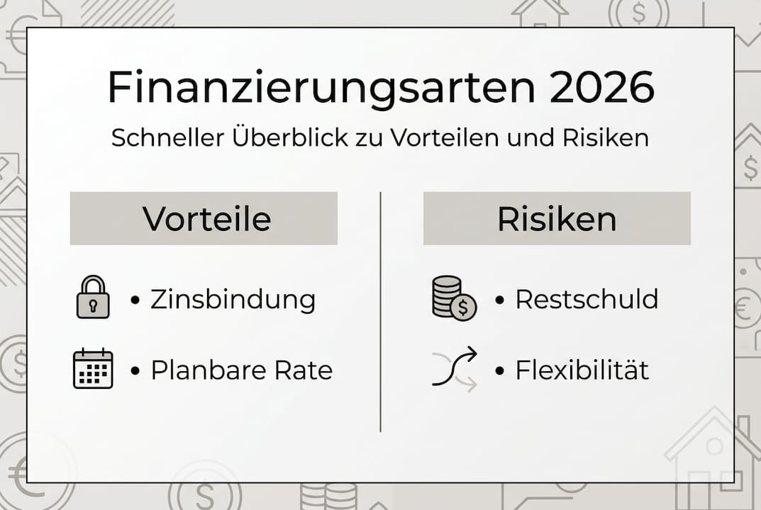 Infografik: Chancen und Risiken bei der Immobilienfinanzierung