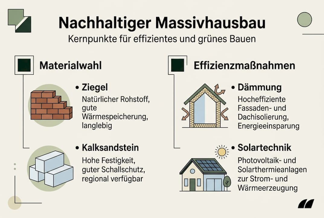 Übersicht: Wichtige Aspekte nachhaltiger Massivhausbauweise