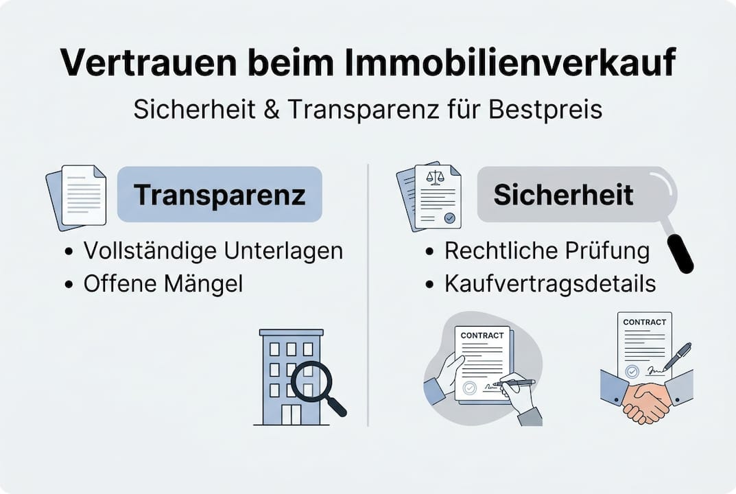 Infografik: So schaffen Sie Transparenz und Sicherheit beim Immobilienverkauf
