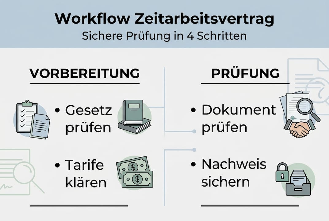Ablauf einer Zeitarbeitsvermittlungs – Infografik auf einen Blick
