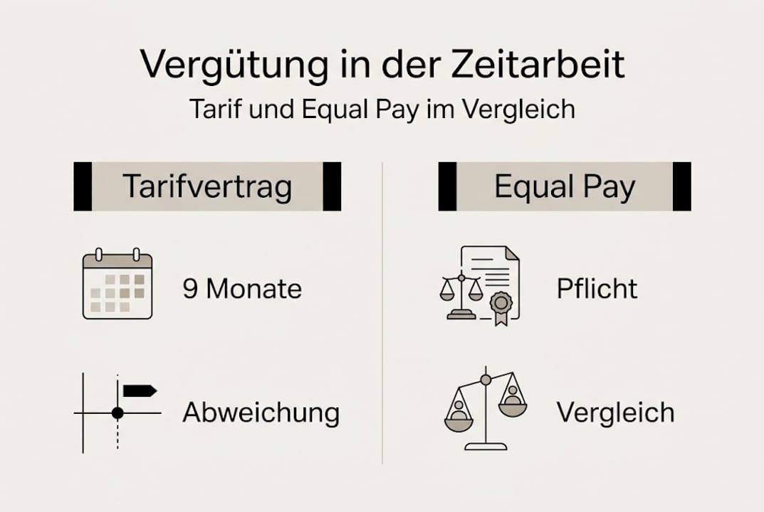 Grafik: Was Equal Pay und Tarifbindung in der Zeitarbeit wirklich bedeuten
