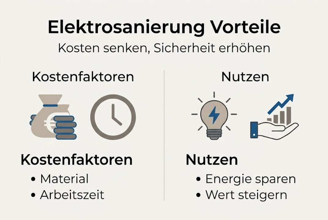 Übersicht: Was kostet eine Elektrosanierung und welche Vorteile bringt sie?