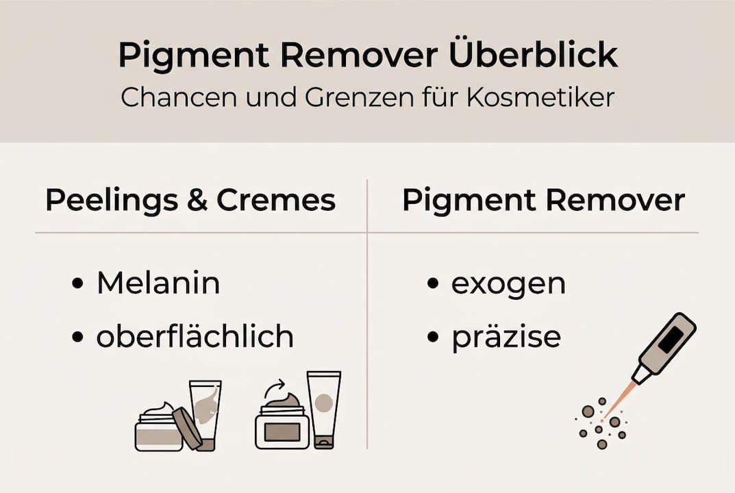 Pigment Remover erklärt: Chancen & Grenzen für Kosmetiker 2 Infografik: Möglichkeiten und Grenzen von Pigmententfernern