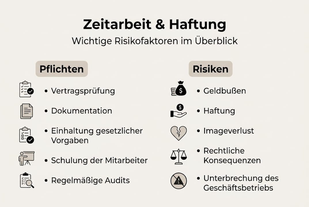 Übersicht: Rechte, Pflichten und mögliche Risiken in der Zeitarbeit