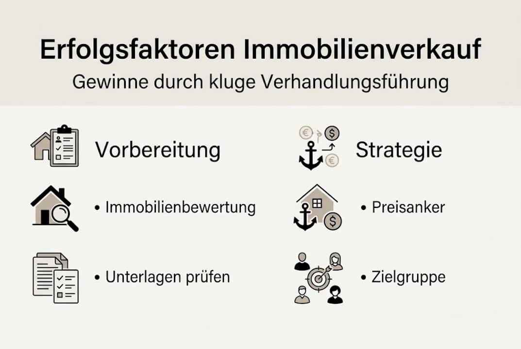 Übersicht: Die wichtigsten Erfolgsfaktoren für den Immobilienverkauf auf einen Blick