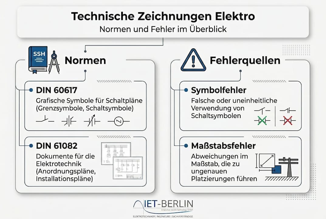 Elektropläne richtig erstellen: Wichtige Normen und typische Fehler auf einen Blick (Infografik)