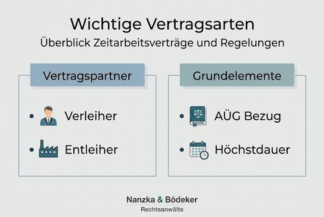 Übersicht: Vertragsformen und wichtige Grundlagen in der Zeitarbeit