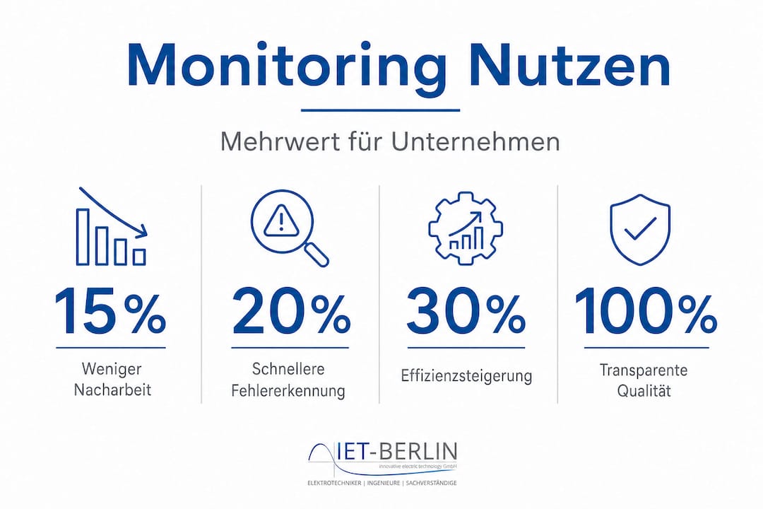 Die wichtigsten Vorteile der Überwachung in Form von übersichtlichen Zahlen-Kacheln