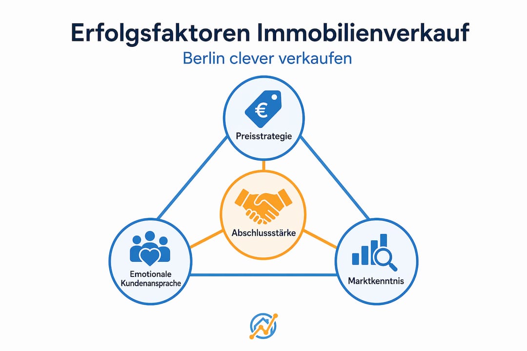 Grafik: Die entscheidenden Faktoren für einen erfolgreichen Immobilienverkauf auf einen Blick