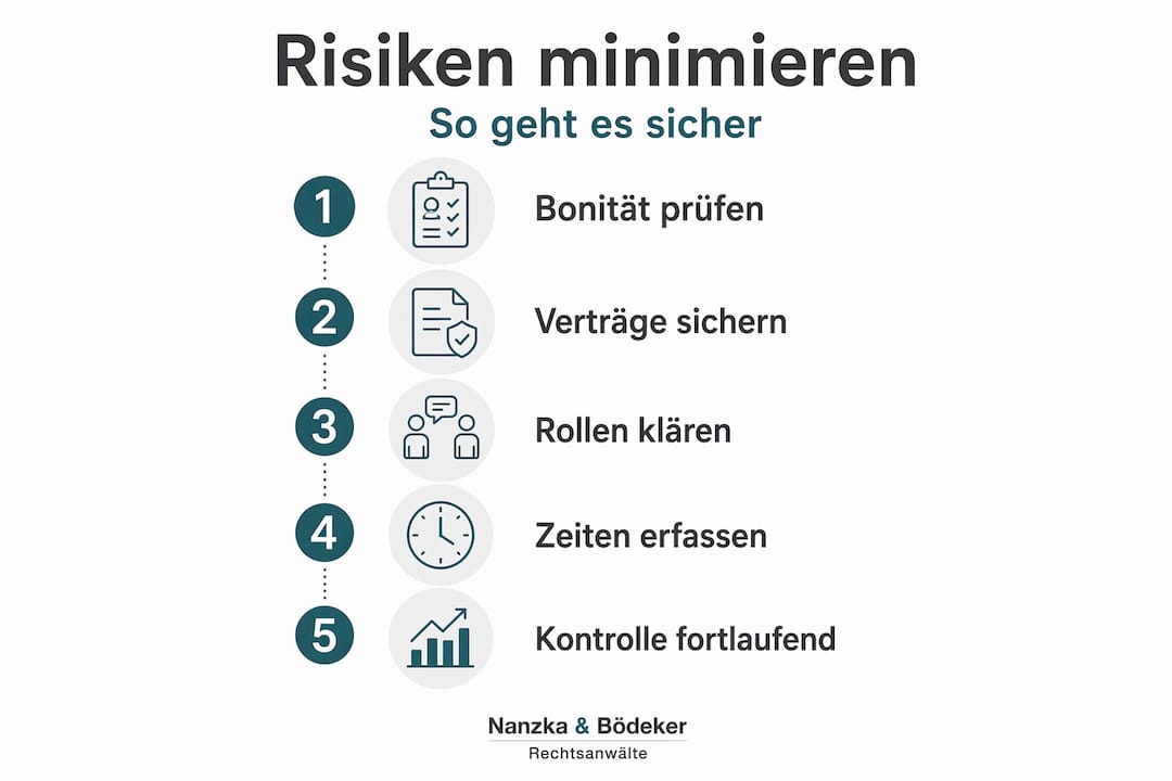 Übersicht: So senken Sie Risiken in der Zeitarbeit – Schritt für Schritt erklärt