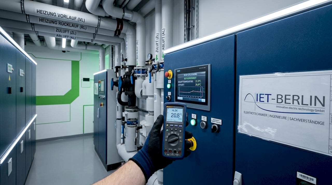 Technische Einrichtungen im Technikraum eines Gebäudes