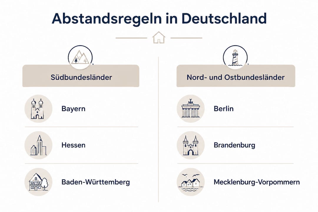 Übersichtsgrafik: So unterscheiden sich die Abstandsregeln in den einzelnen Bundesländern
