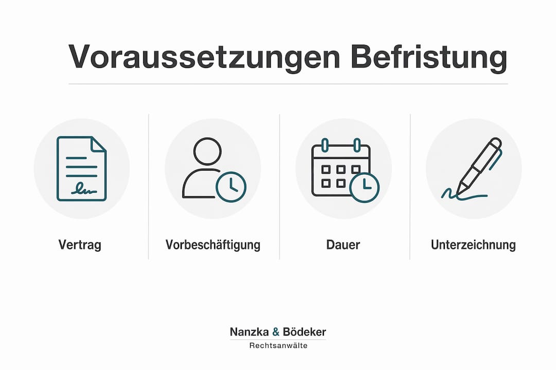 Übersicht: Was gilt bei einer sachgrundlosen Befristung – alle Voraussetzungen auf einen Blick