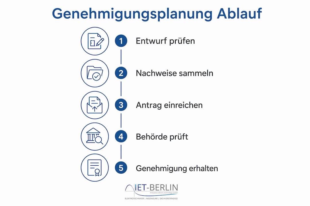 Ablaufschema der Genehmigungsplanung im Bau – anschaulich dargestellt