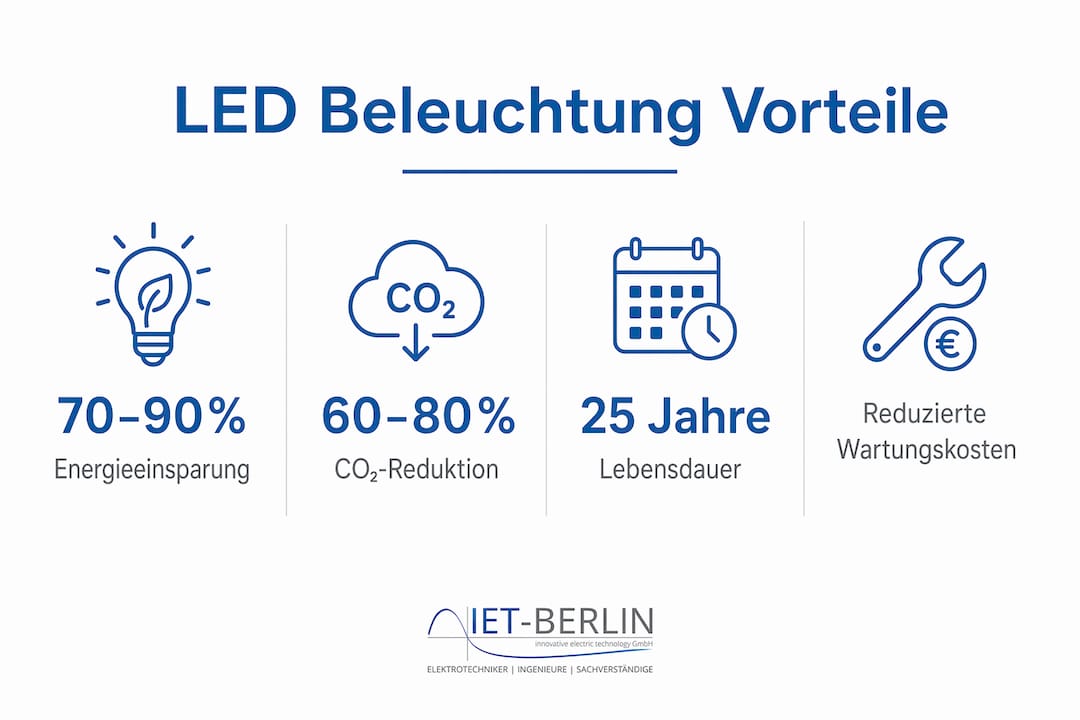Übersicht: Die wichtigsten Vorteile moderner LED-Beleuchtung auf einen Blick