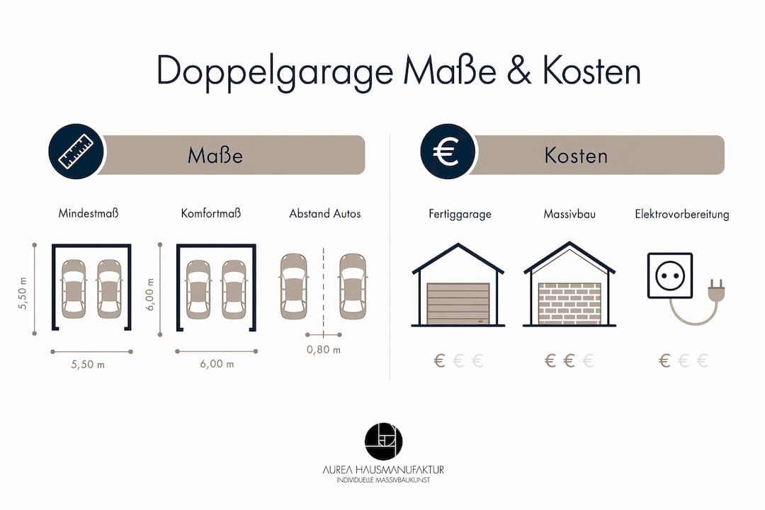 Übersicht: Maße und Preise von Doppelgaragen – alles Wichtige auf einen Blick