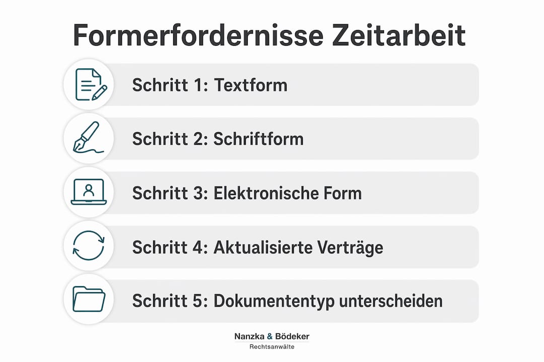 Übersicht: Welche Formvorschriften gelten bei Arbeitsverträgen in der Zeitarbeit?