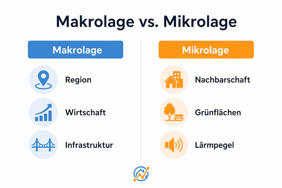 Infografik: Makrolage vs. Mikrolage – Der große Immobilienvergleich